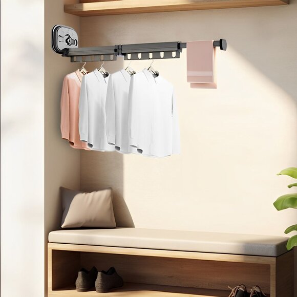 SOGA 93.2cm Wall-Mounted Clothing Dry Rack - Picture 6 of 10